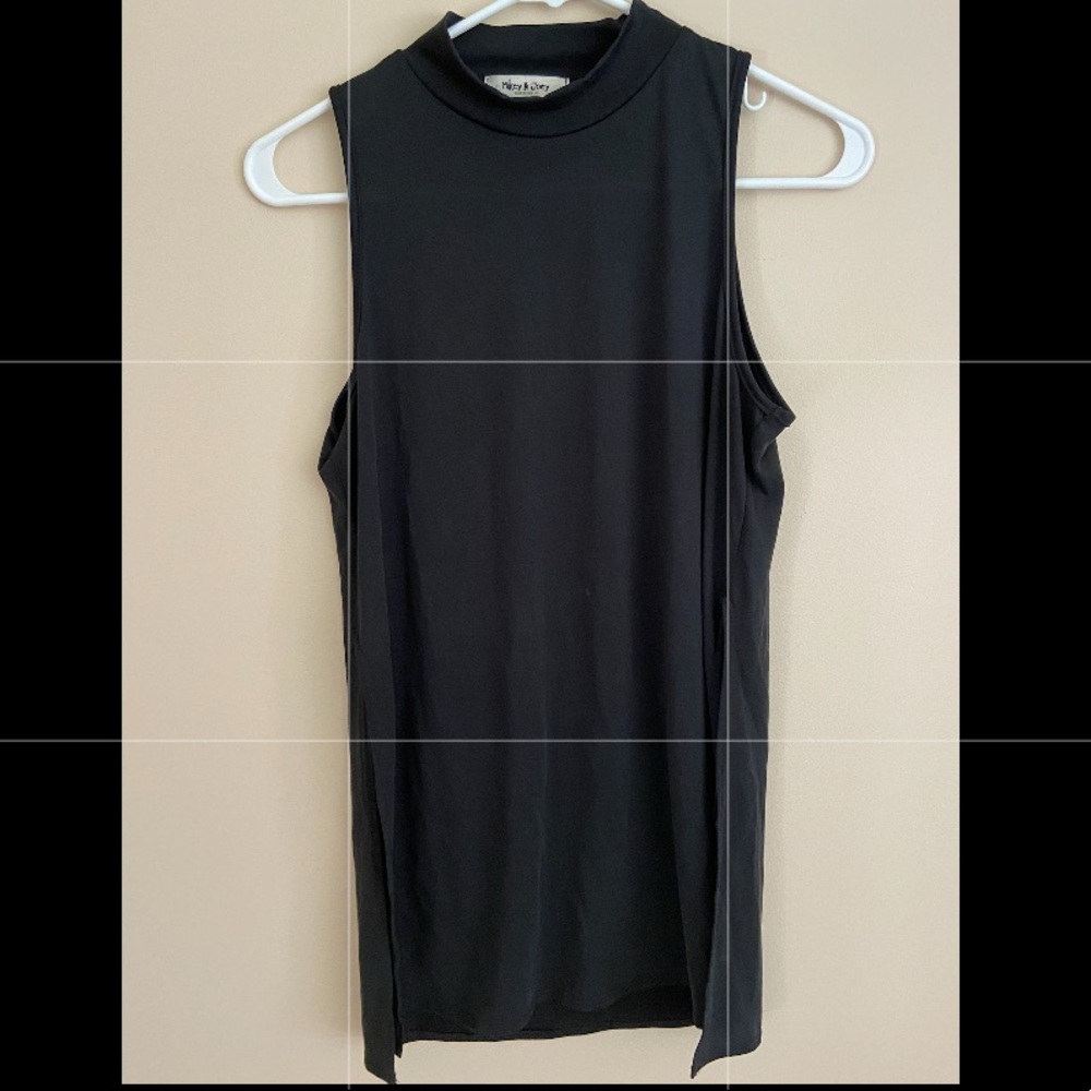 Black High Neck Tank